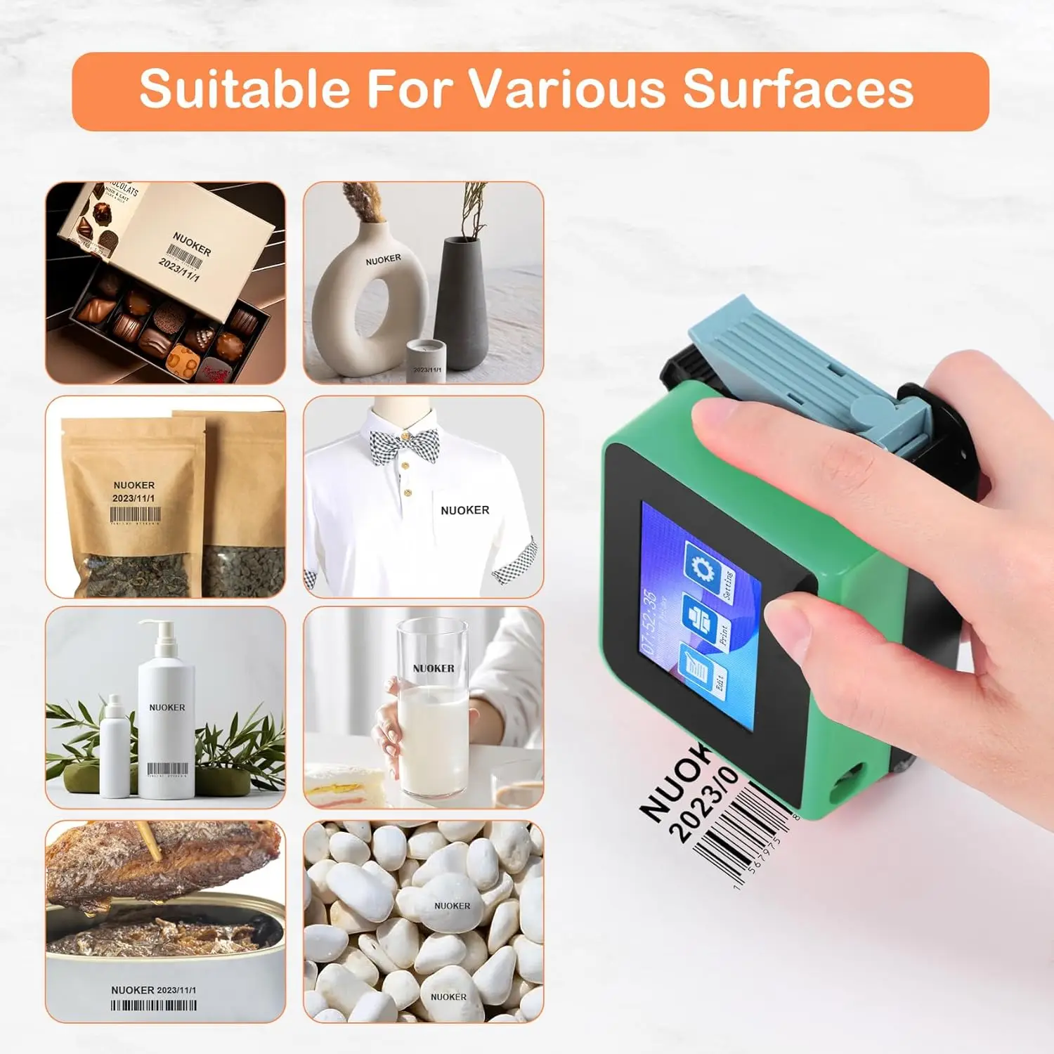 WISEPRINT Handwriting Bluetooth Transmission Bottle Tin Can Box Tij Portable Mini Manual Expiry Date Printer Machine
