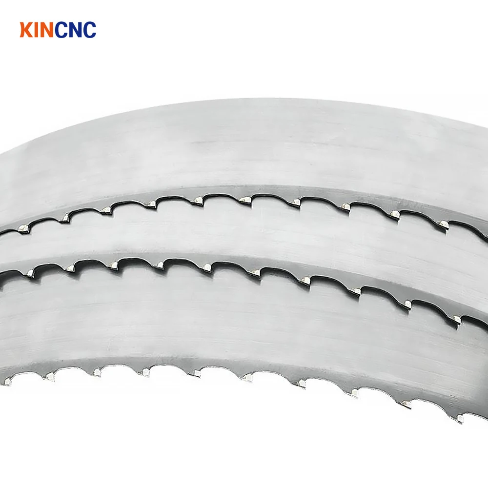 KINCNC wood band saw blade diamond bi metal band saw blades 34x1.1mm bimetal cnc band saw blade