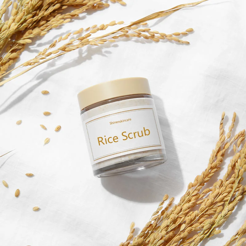 For Men And Women Daily Clean Whitening Brightening Remove Dead Skin Exfoliating Rice Cleaning Facial Scrub Cream