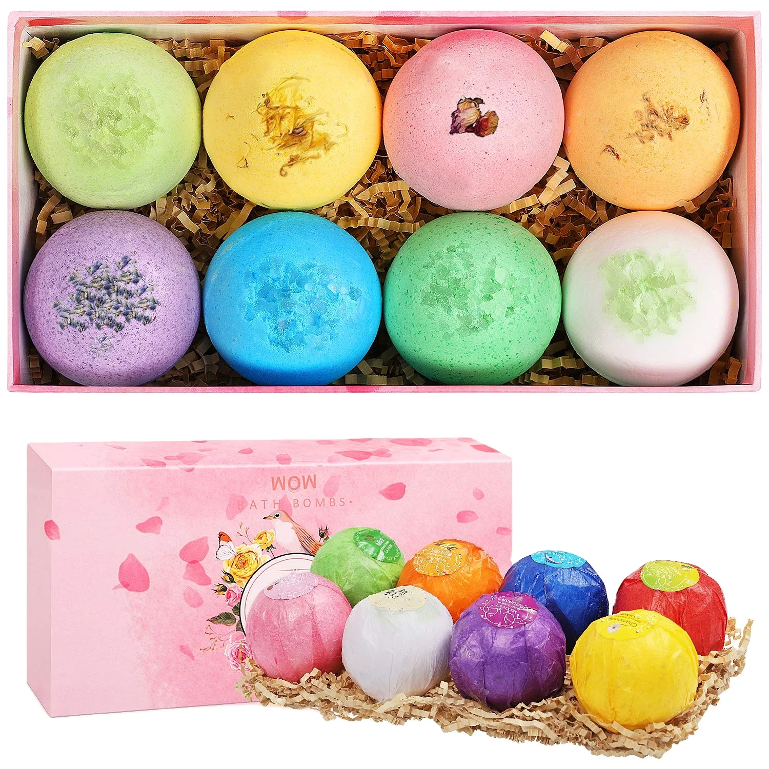 Tea Tree Oil Relax Bath bomb Gift Set Colorful Bubble bath ball fizzy Vegan Organic Fizzy Bath Bombs