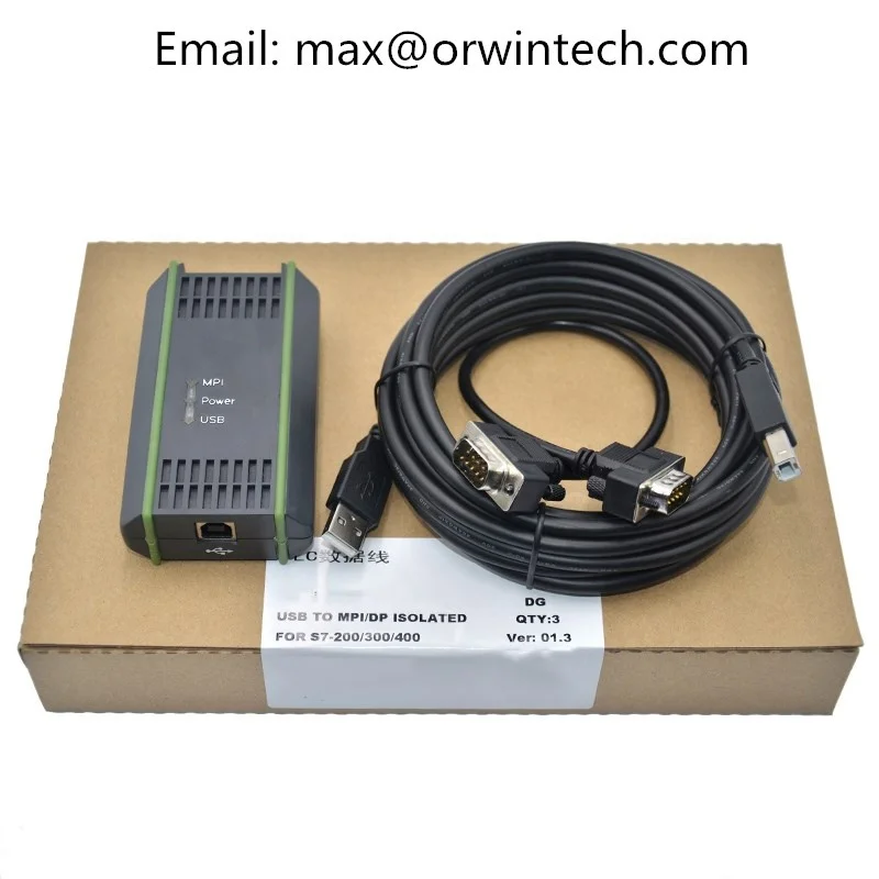USB/MPI PC Adapter USB 6ES7972-0CB20-0XA0 S7-200/300/400 PLC, MPI/DP/PPI Programming Cable support Win7 32/64bit