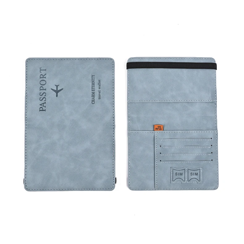Minimalist Passport Travel with Strap Men and Women Passport Protective Cover Document ID Card Business Passport Holder