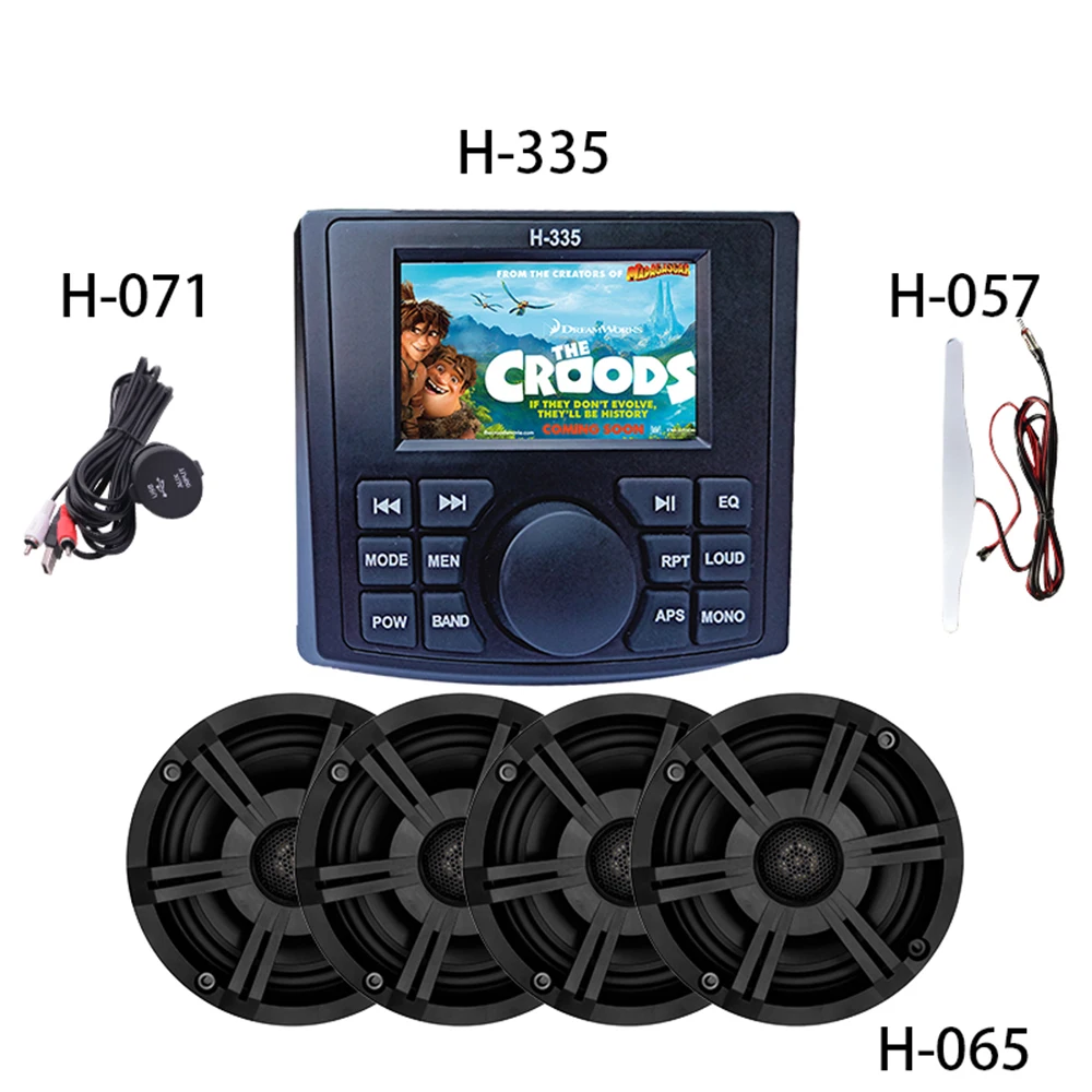 HASDA Waterdichte Outdoor Marine Stereo BT Radio Audio FM AM Ontvanger MP5 Marine Speler voor Boot Jacht ATV UTV RV tract