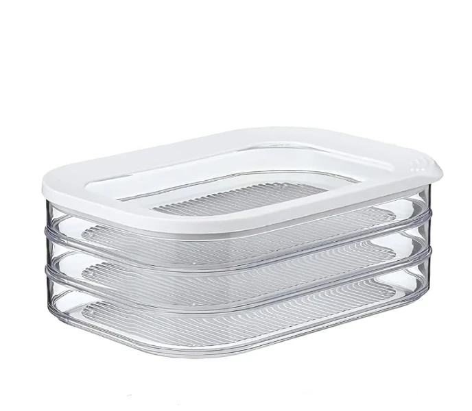 Stackable Deli Meat Container for Fridge Food Storage Boxes with Lid for Cold Cuts Bacon Lunch Meat Meal Prep Containers