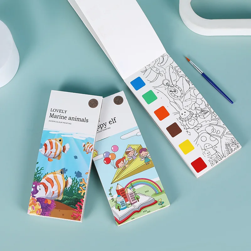 Hot Sale Popular Educational Watercolor Graffiti Water Painting Notepad Kids Doodle Coloring Graffiti Book