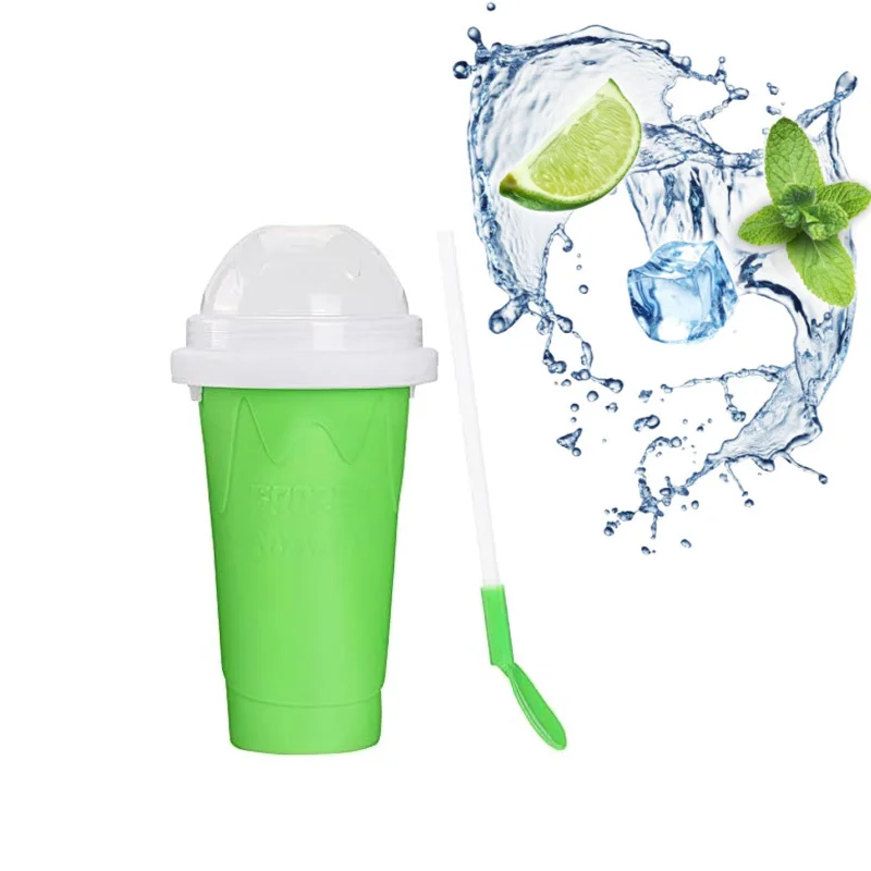 Homemade Ice Slushy Maker Cup Magic Quick Frozen Smoothie Cup with Lid and Straw