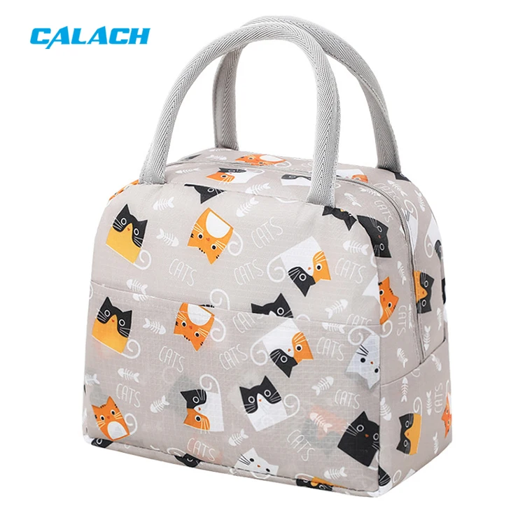 Cartoon Bento Insulation Lunch Bag Hand-held Oxford Aluminum Foil Lunch Insulation Student Take-away flamingo Lunch Bag