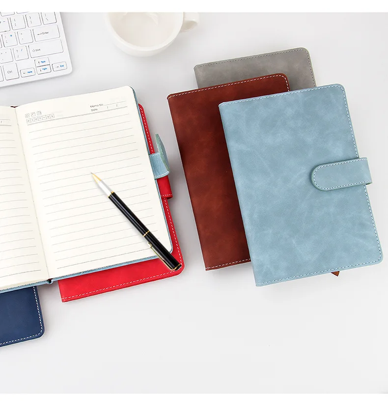 Custom Daily Planner Printing Business Leather Notebook Cover A5 Size For Students School And Office