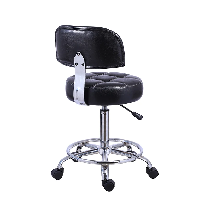 Wholesale Cheaper Convenient Adjustable Rolling Swivel Metal Bar Stool Rotating Barber Chair Hair Salon Stool