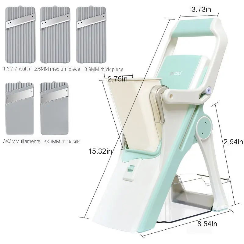 Hot Sale 5 in 1 Manual Vegetable Cutter Slicer Adjustable Thickness Peeler Multi New Generation Multi-functional