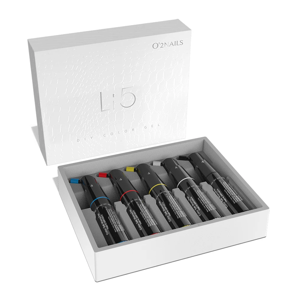 New arrival O2NAILS Li5 smart uv blending gel polish mixing Kit  CPSR approved one step gel polish