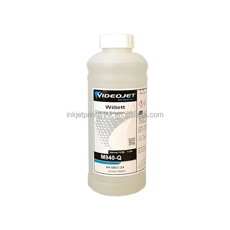 Videojet Consumables M940-Q CLEANER, DOD, POROUS, 1 LITER For Videojet Inkjet Printers