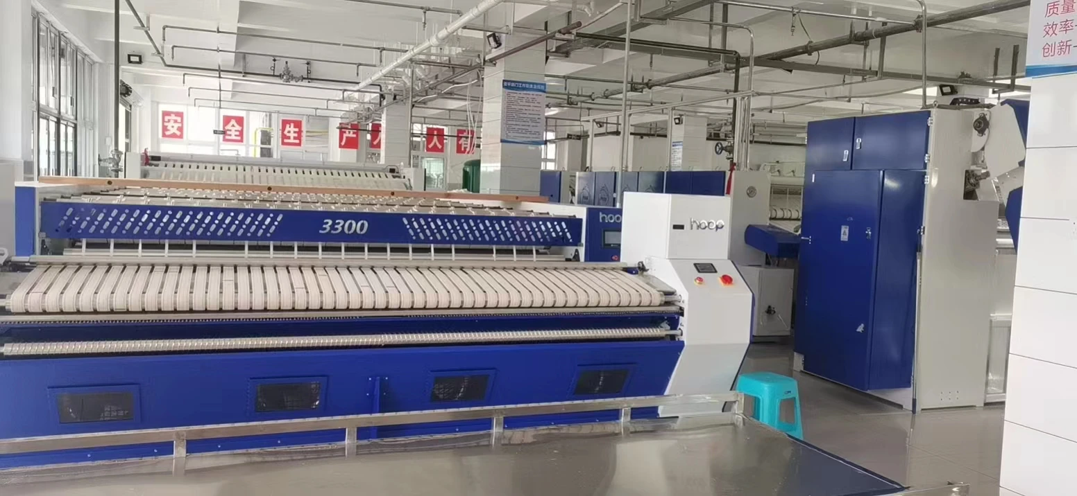 HOOP Sheet Ironer for Linen Sheets laundry finishing Folder bed sheet feeder machine automatic shirt ironing garments auto3300mm