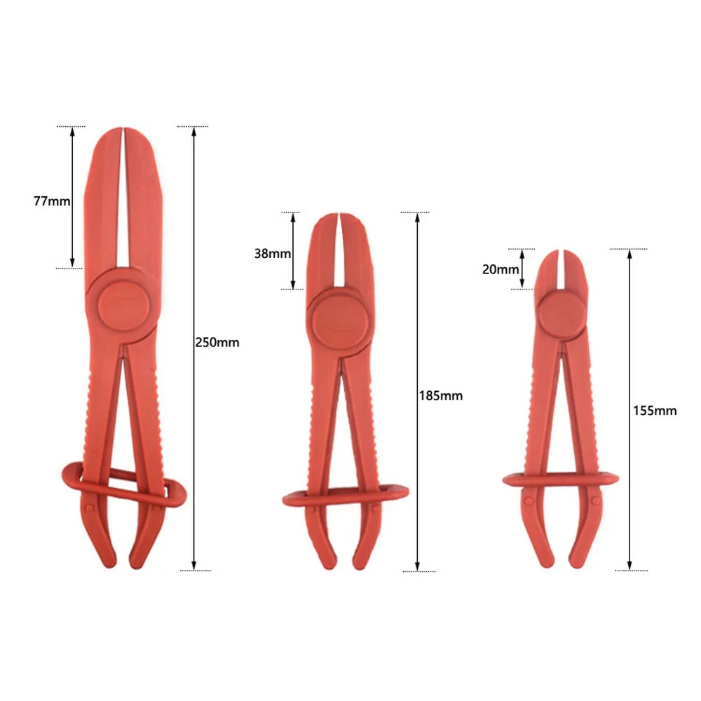 3pcs Tubing Clamp Automobile Tubing Sealing Pliers Car Plastic Cut-off Disconnection Pliers Auto Repair Tools Auto Repair Tools