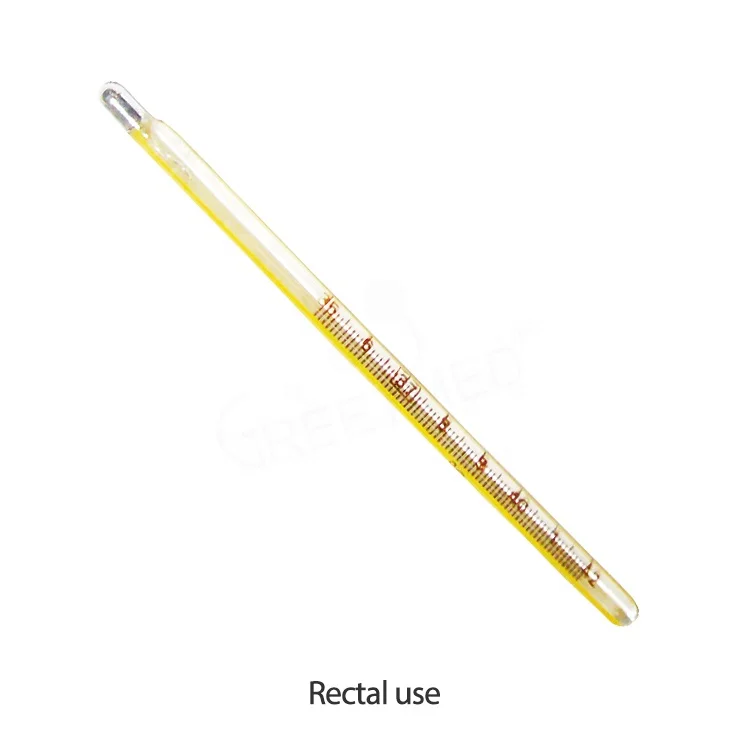 Home or hospital use&medical Large Size Oral mercury thermometers clinical Glass Oral Mouth Armpit red mercury thermometer