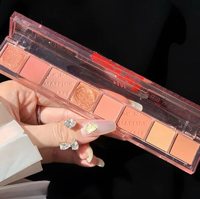 MAFFICK 8 Color High Pigment Sequins Pearly Luster Eye Shadow Palette Clear Case Chrome Rainbow Eyeshadow Pallette OEM low MOQ