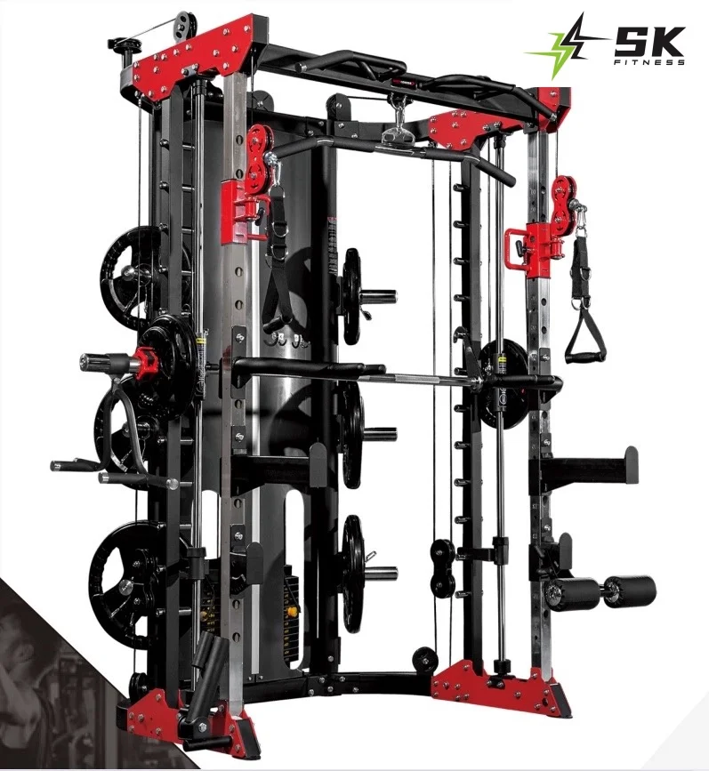 SKFITNESS-Wholesale Home Body Building Multifunctional Power Cage Squat Rack And Weight Lifting Training Gym Smith Machine