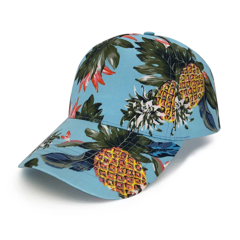 Классический 5 панель с рисунком ананаса, принт по всей длине, американский длинный битва дышащая бейсболка можно носить задом наперед