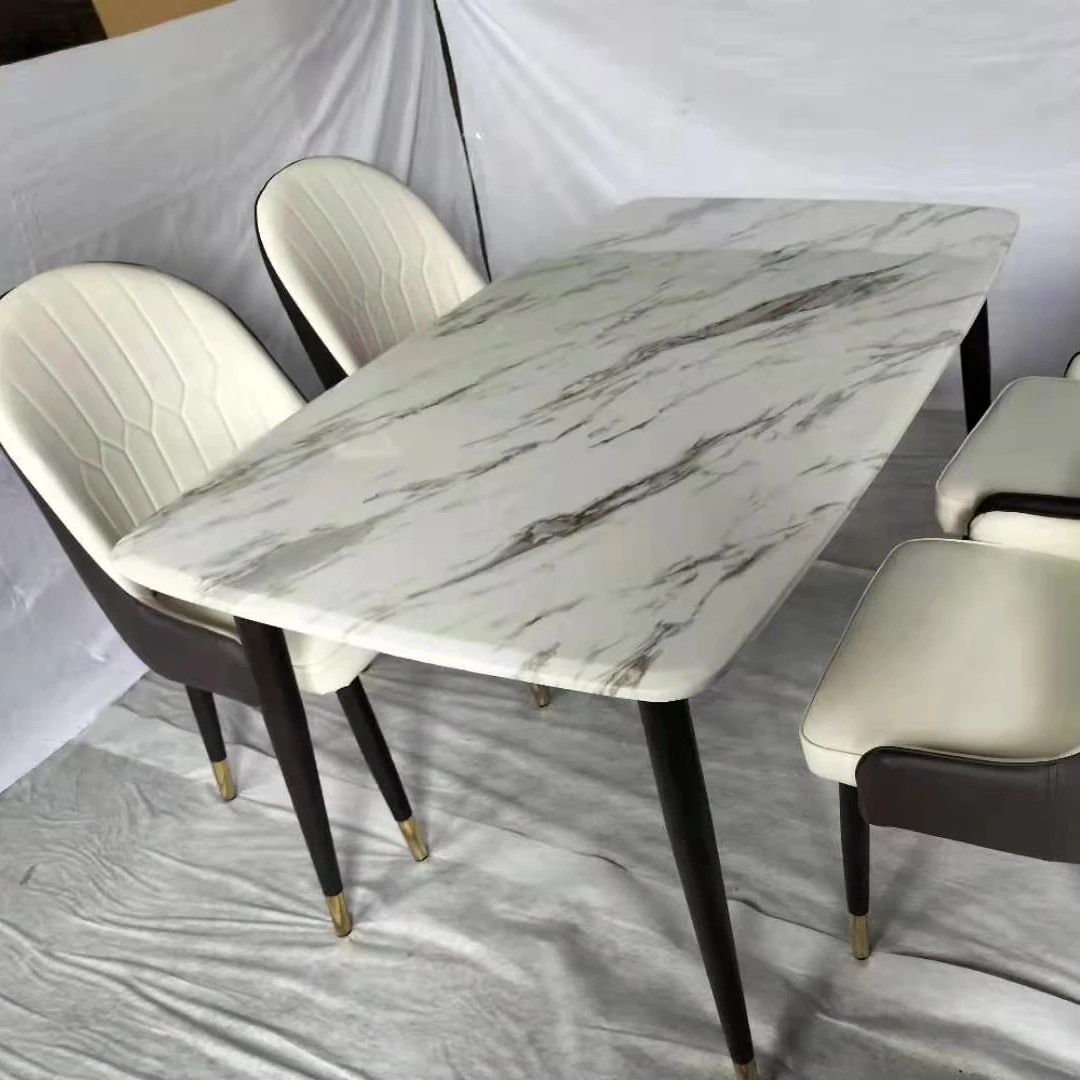 High Quality Restaurant Furniture Metal Steel Dining Chair and Table Set