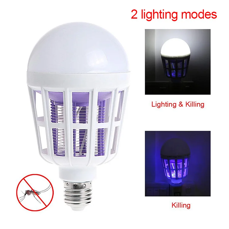220v E27 Uv Led Bulb 15w electric Mosquito Killer Lamp 2 In 1 Mosquito Trap Insect Killer Light Bulb Fly Bug for baby