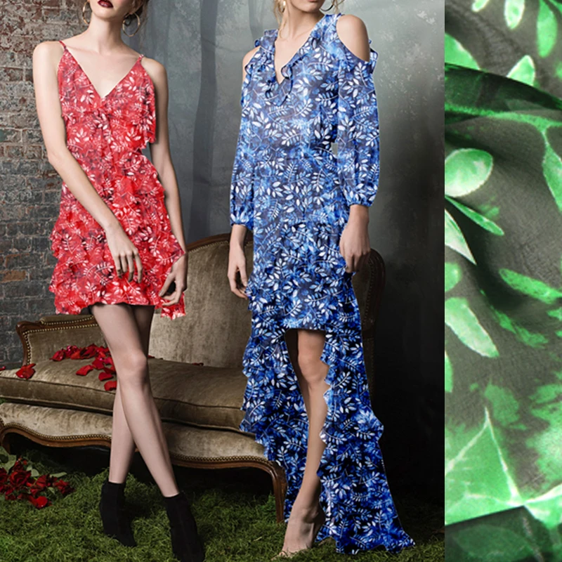 Chiffon silk fabric wholesale 6A grade 100% silk material 8 mm custom printing silk chiffon fabric