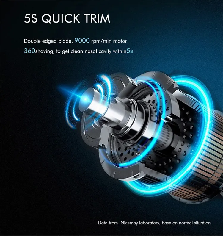 Hair Trimmer Painless Ear Nose Hair Trimmer Waterproof Nose Remover Dual Edge Blades Easy Cleansing Eyebrow Trimming Tool