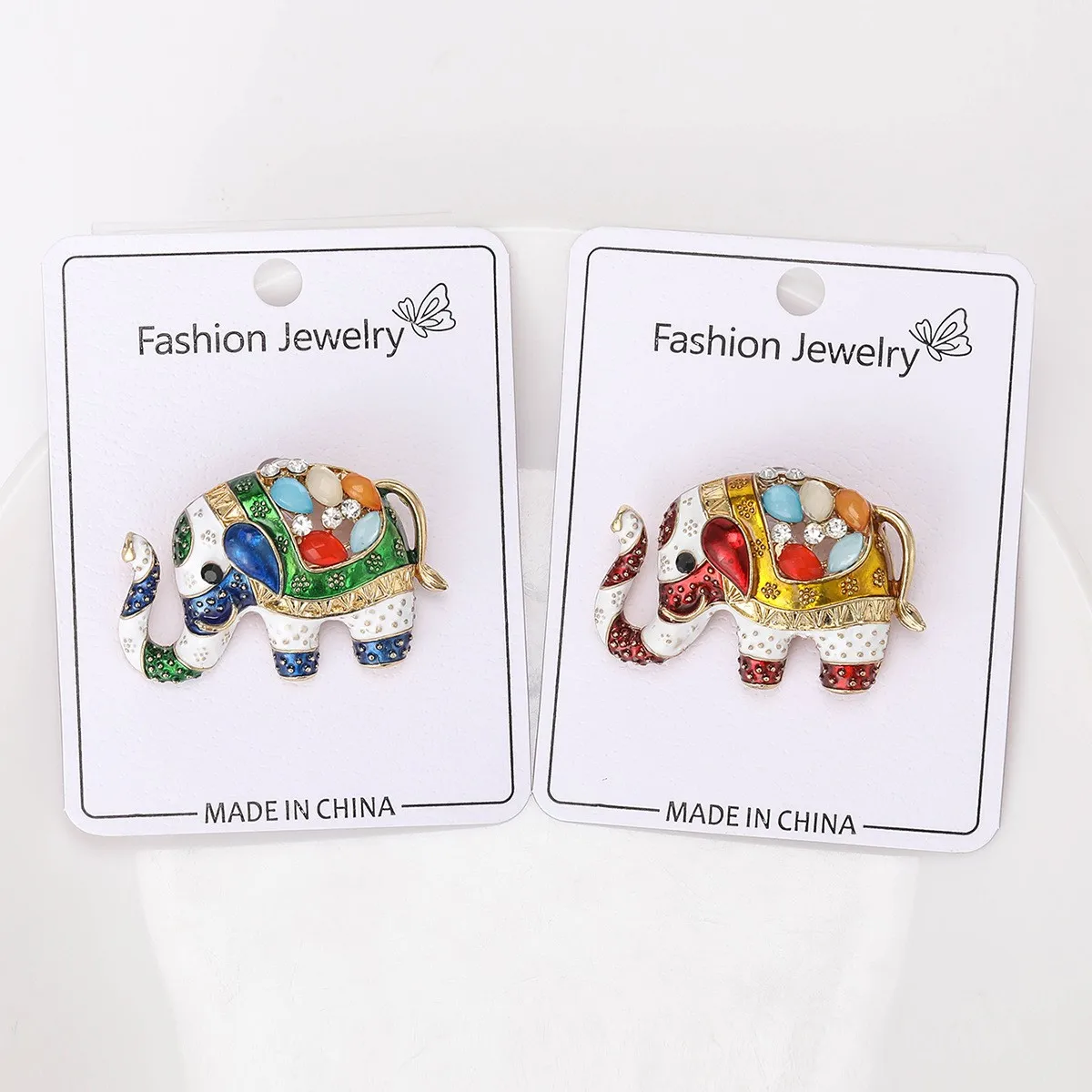 Wholesale Retro Animal Elephant Brooch Pins Rhinestone Brooch Funny Broaches For Men Women Clothing