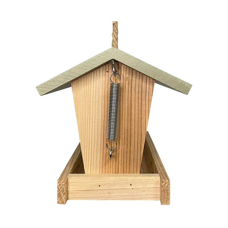 WILDMX Wild Bird Feeder For Farmhouse Decor Wooden Bird House Cedar Birdhouse Hanging Bird Feeder