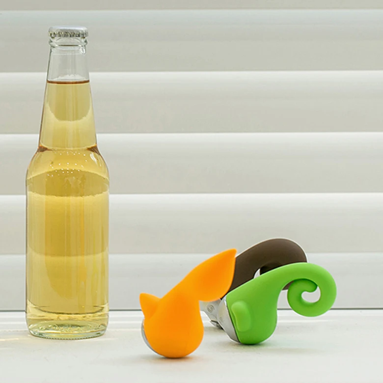 Stainless steel small animal tumbler beer bottle opener bottle opener creative beverage wine screwdriver beer bottle opener