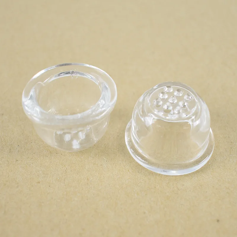 Hot sale reusable Borosilicate 9 holes hookah smoking filter bowls Small 26mm smoking Glass filter bowl for pipe