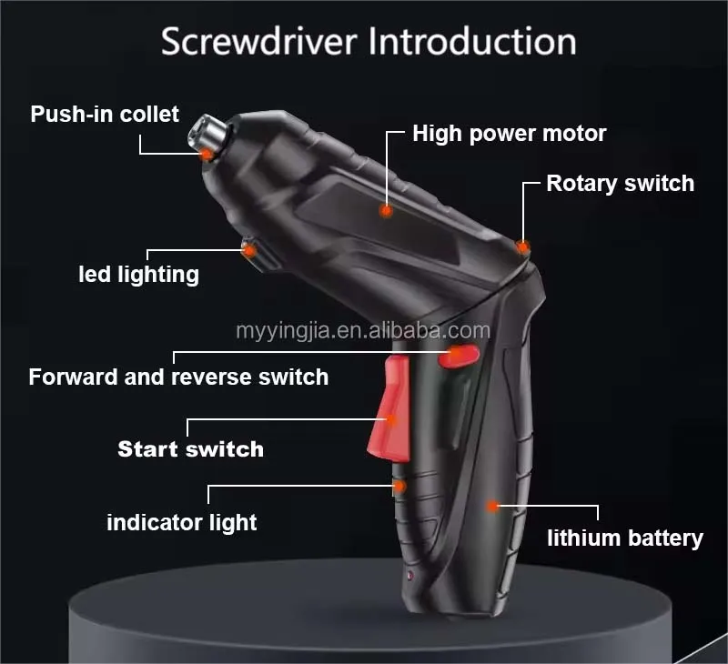 3.7V Precision Quality Battery Screwdriver Kit Cordless Electric Drill Screwdriver