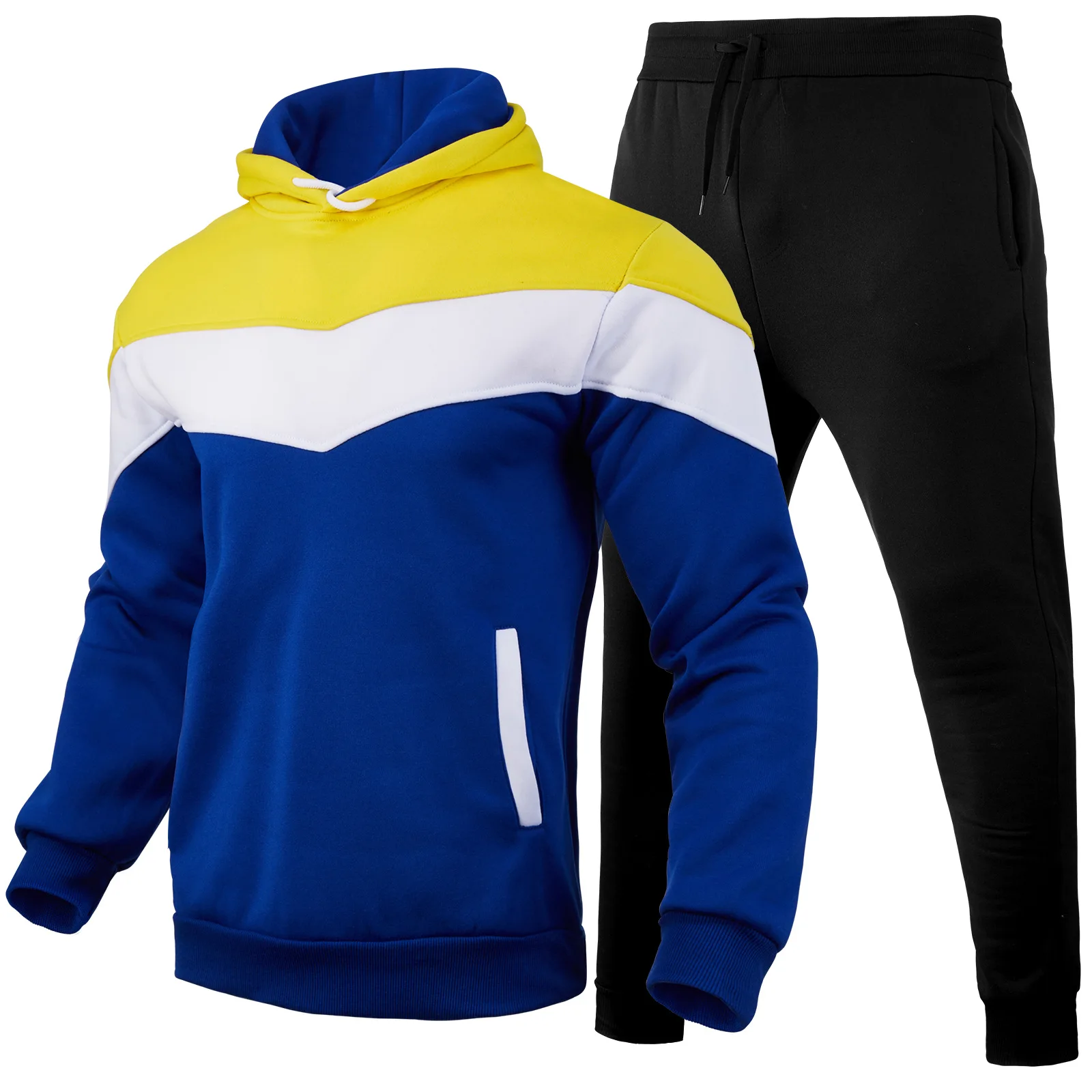 Tracksuit long sleeve hoodie pullover boy solid sports trousers teen sportswear school uniform suit