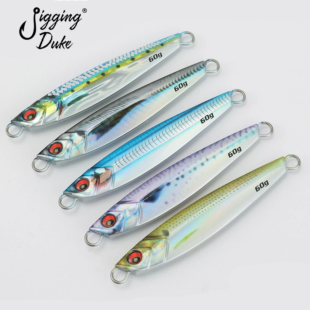 JiggingDuke DUO 3D printed 40g 60g Shore casting slow pitch Jigging fishing metal jig lead jigging sea fishing Lure