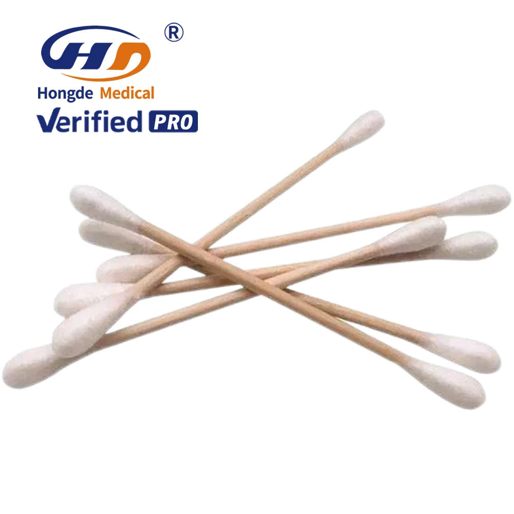 Applicator Absorbent Tipped Natural cotton swab bud applicator cotton bamboo stick Q tips