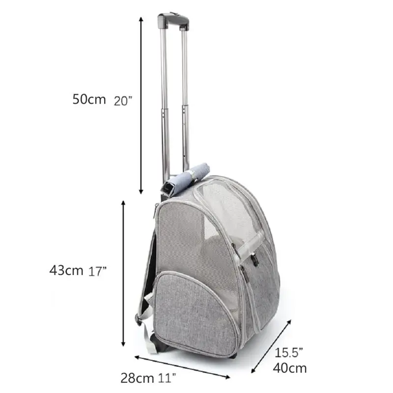 Hot sales  pet carrier stroller Innovative Traveler Bubble Backpack for cat dog with detachable wheels