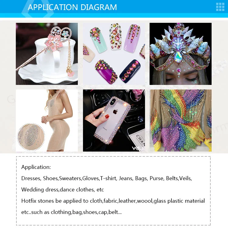 Oleeya Top Quality Glass Hot Fix AB Transparent Rhinestone Cristal Germany Glued on Strass for Bows T-Shirt Dresses Clothes Bags