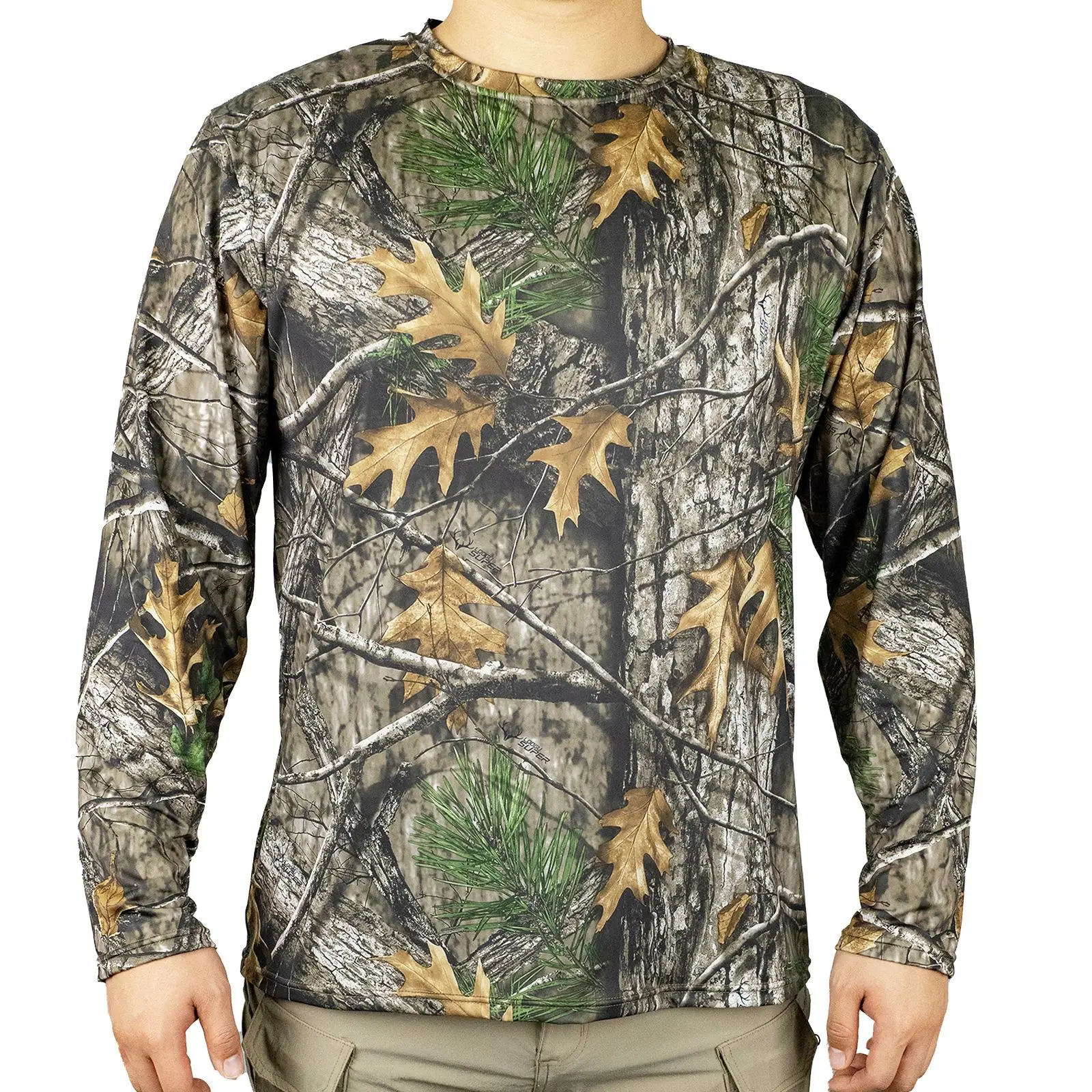 Wholesale Outdoor Hunting Camouflage Clothing Quick Dry Fishing Clothing Camo Shirt with Long Sleeve Hunting T-shirt for Hunter