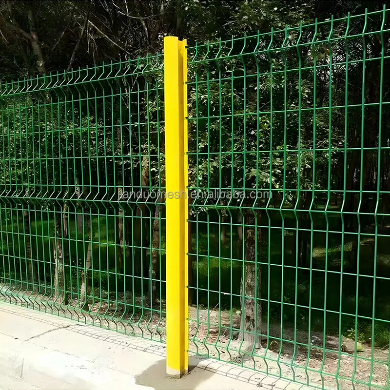 Color Painted Triangle Bending 3D Galvanized Welded Wire Mesh Fence Panels