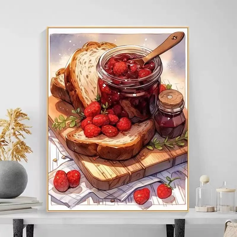 Цифровая картина маслом со сливовым вареньем