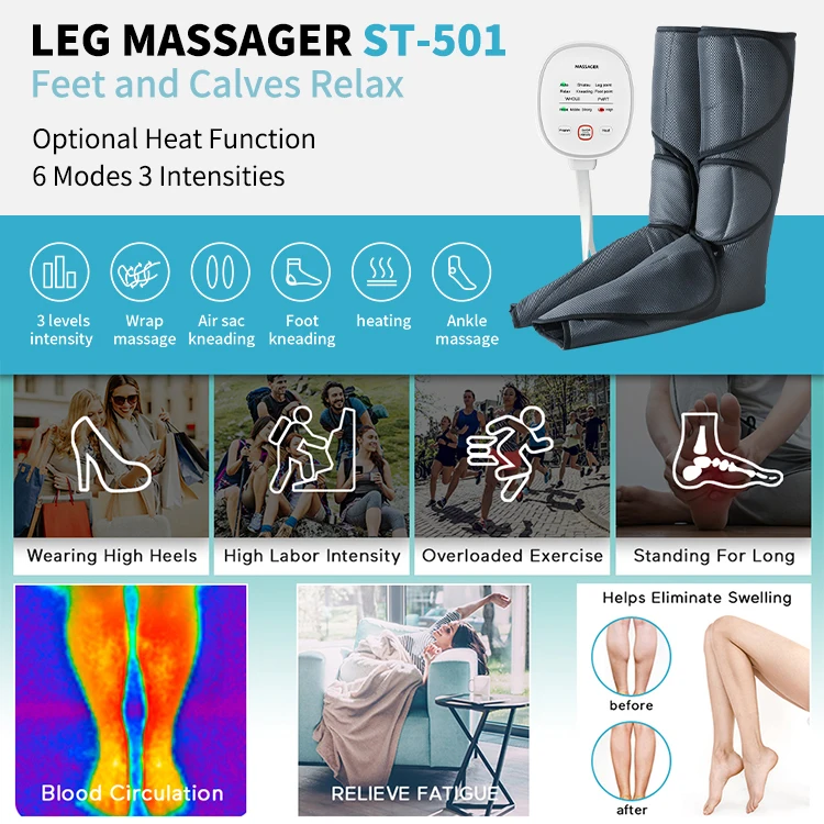 Wholesale price improves blood circulation portable kneading relaxing foot and leg massager tool with heat