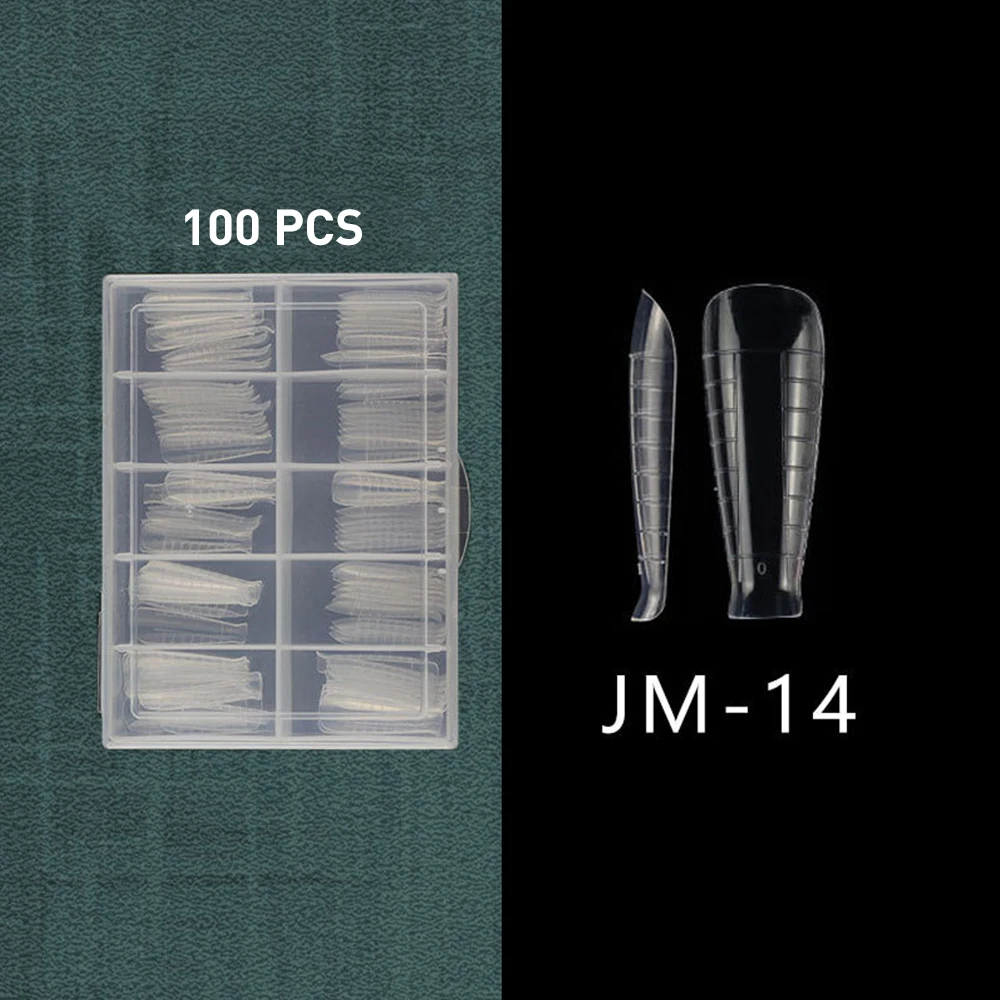 Hanyinails OEM Supplier Nail Beauty Offer Flat Coffin French Dual Nail Form For Poly Gel Hard Gel Fast Extension Mold Building