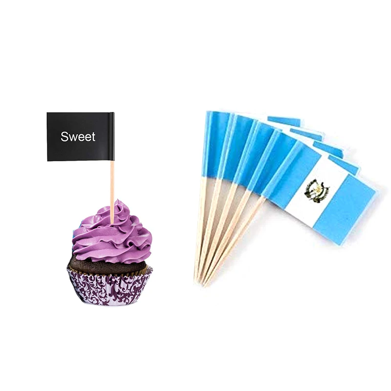 Flag toothpick Toppers Cake Toothpick Flag Double Sides Print design toothpick flag