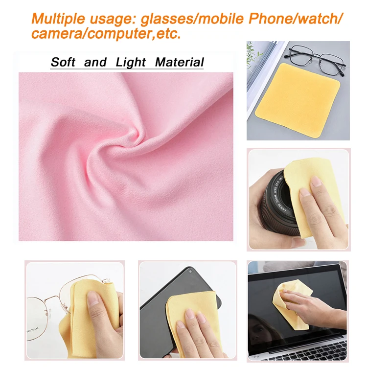 Custom Hot Selling Cheap Price A Small Cloth For Cleaning  Eyeglasses Custom Microfiber Glasses Cloth Lens Phones  Cleaning Cloths Printing Custom Multi Color Size Microfiber Eye Glasses Cloth