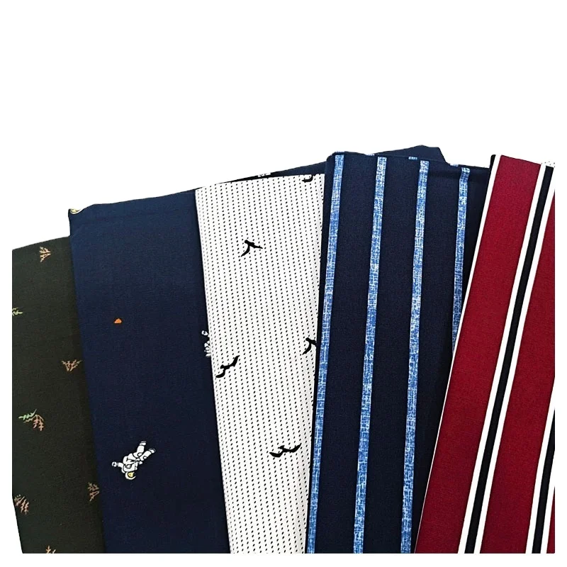Design Fabric 2023 New Jacquard 100% Cotton Egypt Cotton Shirts for Men T Shirts Poplin Fabric Woven Lightweight Printed 120gsm