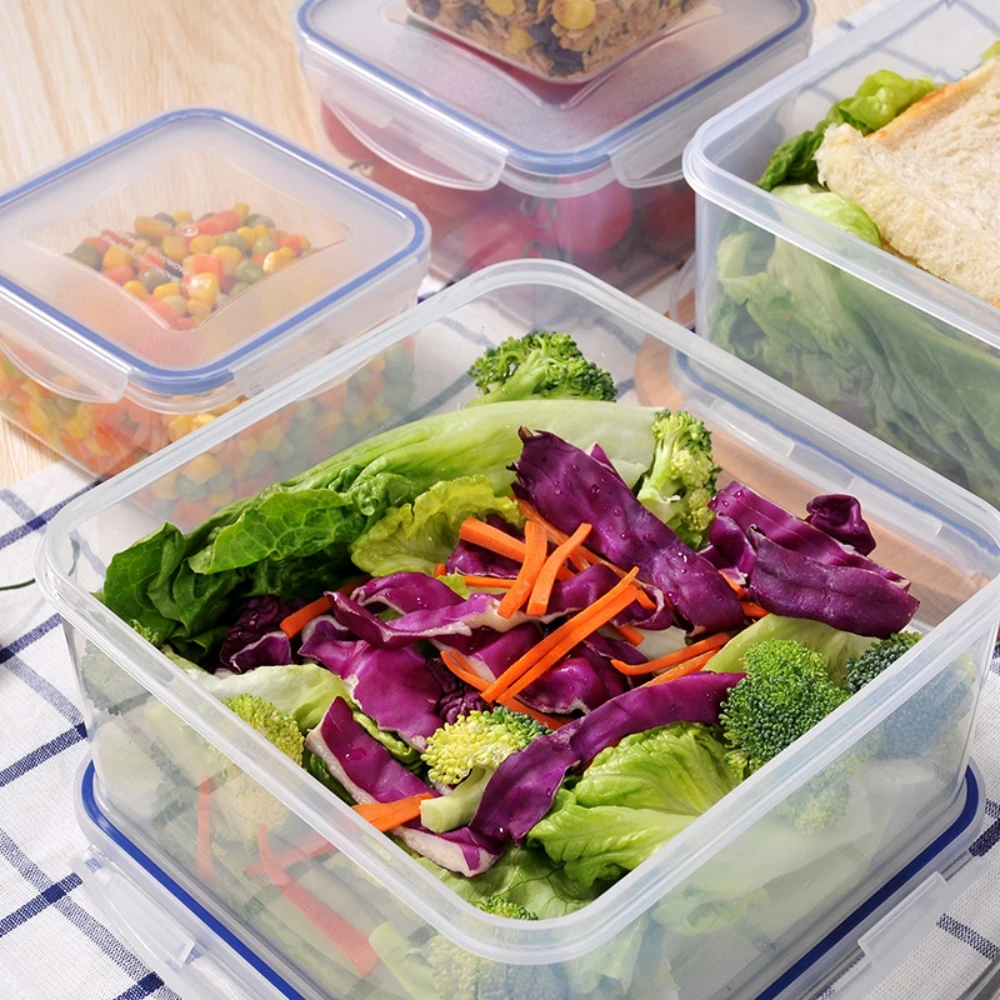 Airtight Large Food Storage Containers with Lids BPA Free Leak Proof Plastic Lunch Boxes