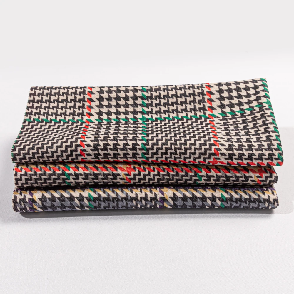 China textiles fabric 90%T10%R polyester knitting print fabric for coat