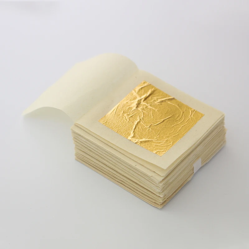 Amazon Top Sells Kinno pan de oro 24k Gold Leaf Sheets for bakery and pastry 4.33 x 4.33 cm Edible Gold Leaf