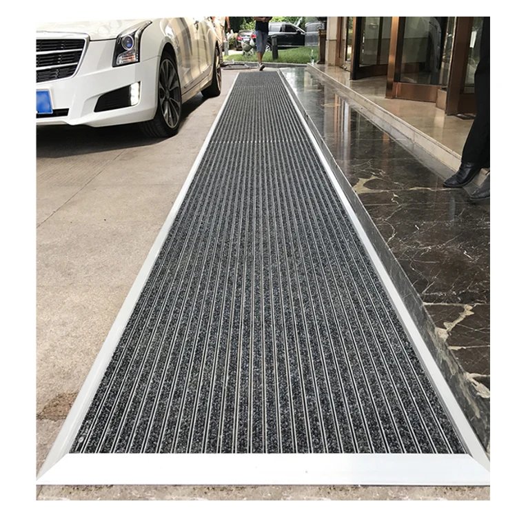 2.0mm New Arrival Entrance Alloy Aluminum Security Barrier Doormat Floor Entry Door  Mat for Star Hotel and Office Building