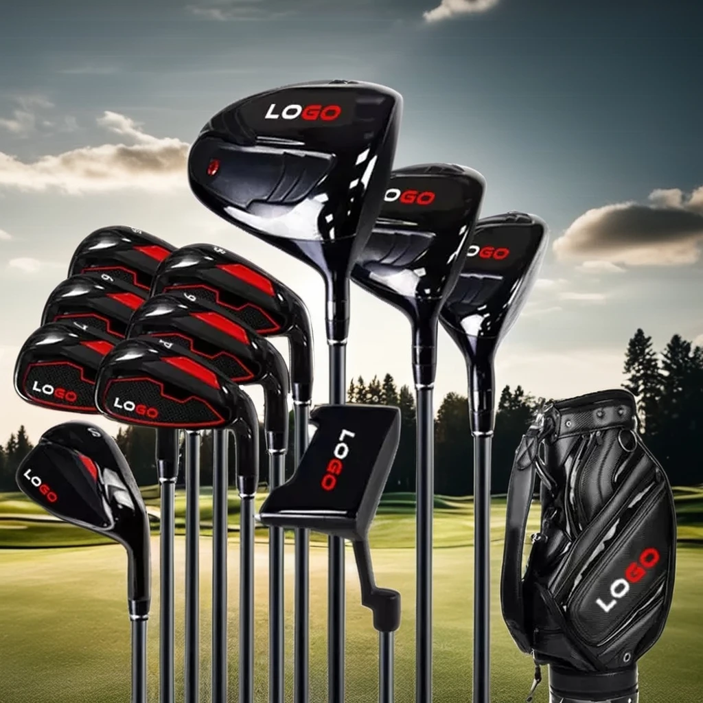 High Quality Premium Black Golf Clubs Set Custom Logo Golf Club Full Set OEM Graphite Shaft OEM Golf Club Set With Bag