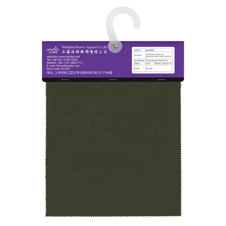 Wholesale OEM&ODM Eco-friendly 88% Recycle Nylon 12% Elastane Poplin 4-Way Stretch Textiles Raw Material Cloth Recycled Fabric